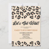 Holen wir Wild Leopard Cheetah Birthday Party Einladung (Vorderseite)