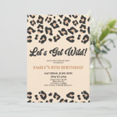 Holen wir Wild Leopard Cheetah Birthday Party Einladung (Stehend Vorderseite)