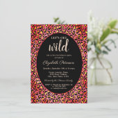 Holen wir Wild Leopard Print Bachelorette Einladung (Stehend Vorderseite)