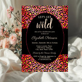 Holen wir Wild Leopard Print Red Bachelorette Einladung