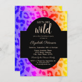 Holen wir Wild Ombre Leopard Print Bachelorette Einladung (Vorne/Hinten)