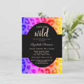 Holen wir Wild Ombre Leopard Print Bachelorette Einladung (Stehend Vorderseite)