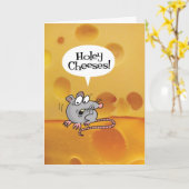 Holey Cheeses! Funny Birthday Card Karte (Gelbe Blume)