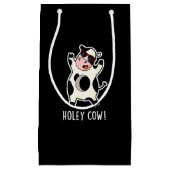 Holey Cow Funny Animal Pub Dark BG Kleine Geschenktüte (Vorderseite)