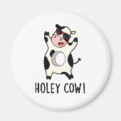 Holey Cow Funny Animal Puff Magnet (Vorne)