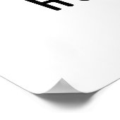 Holey Cow Funny Animal Puff Poster (Ecke)