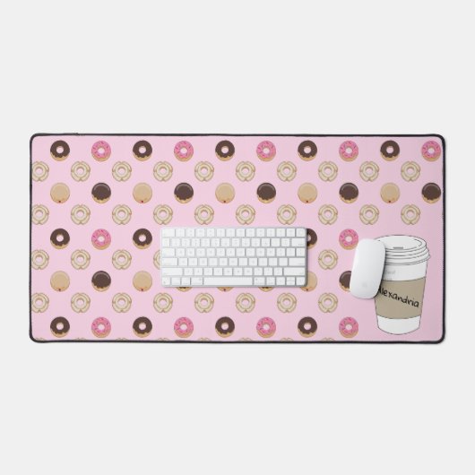 Holey Doughnut Custom Coffee Cup Schreibtischunterlage (Tastatur & Maus)