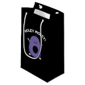 Holey Moley Funny Mole Pun Dark BG Kleine Geschenktüte (Vorderseite Schrägansicht)