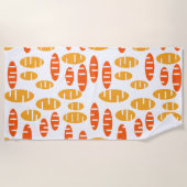 Holey Ovals - orange und gelb Strandtuch (Vorderseite)