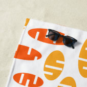 Holey Ovals - orange und gelb Strandtuch (Beispiel)