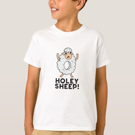 Holey Sheep Funny Animal Puff T-Shirt (Vorderseite)