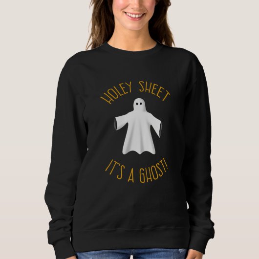 Holey Sheet Es ist ein Geist - lustiges Halloween Sweatshirt (Vorderseite)