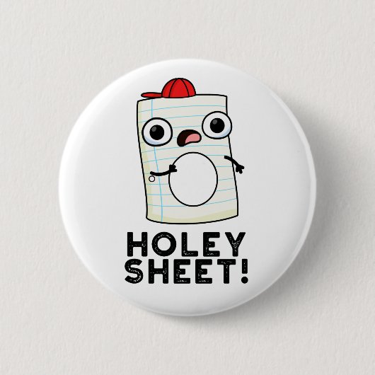Holey Sheet Funny Paper Pub Button (Vorderseite)
