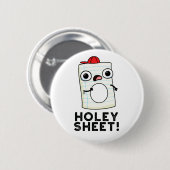 Holey Sheet Funny Paper Pub Button (Vorne & Hinten)
