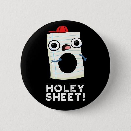 Holey Sheet Funny Paper Pub Dark BG Button (Vorderseite)