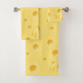 Holey Swiss Cheese Fanciful Mit Monogramm Gift Badhandtuch Set (Insitu)