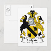 Holgate Familienwappen Postkarte (Vorne/Hinten)