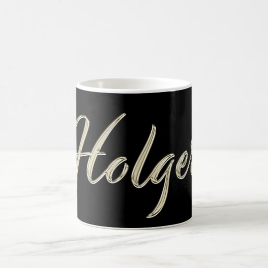 Holger Name whitegold Tasse Teetasse Kaffeetasse (Mittel)