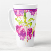 Holi auf einer großen Latte-Tasse Milchtasse (Linke Ecke)