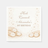 Holi Cannoli Sweet Bakery 1. Geburtstag Serviette (Vorderseite)