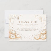 Holi Cannoli Sweet Bakery 1st Birthday Dankeskarte (Vorderseite)