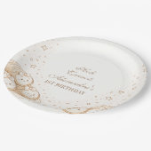 Holi Cannoli Sweet Bakery 1st Birthday Pappteller (Schrägansicht)