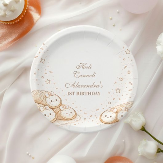 Holi Cannoli Sweet Bakery 1st Birthday Pappteller