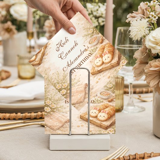 Holi Cannoli Whimsical Bakery 1. Geburtstag Serviette