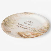 Holi Cannoli Whimsical Bakery 1st Birthday Pappteller (Schrägansicht)