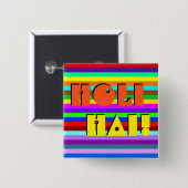 HOLI farbige Streifen Muster + Ihre Ideen Button (Vorne & Hinten)