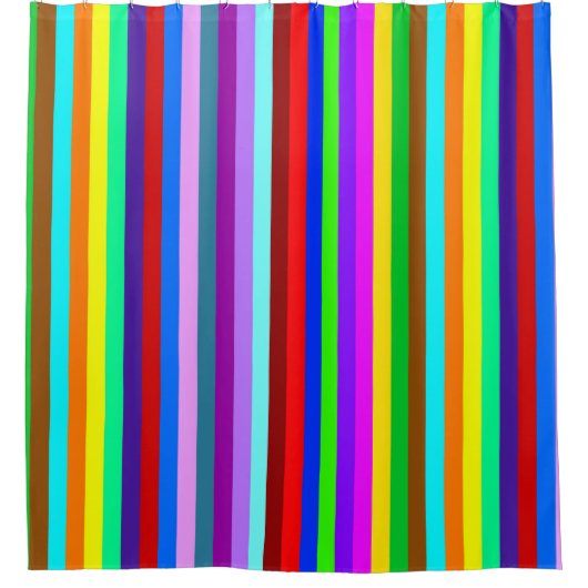 HOLI farbige Streifen Muster + Ihre Ideen Duschvorhang (Vorderseite)