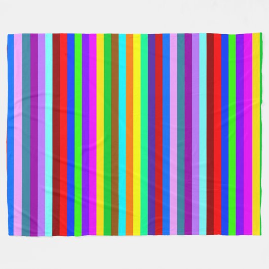 HOLI farbige Streifen Muster + Ihre Ideen Fleecedecke (Vorderseite (Horizontal))