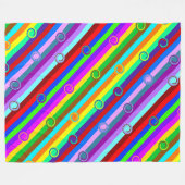 HOLI farbige Streifen Wirbel Muster + Ihre Ideen Fleecedecke (Vorderseite (Horizontal))