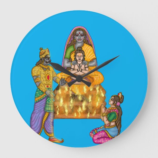 Holi-Fest Wanduhr (Vorderseite)