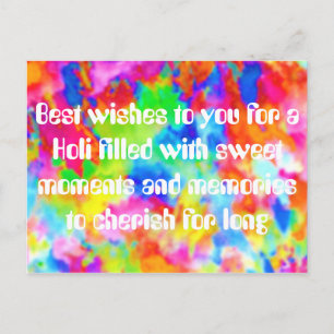 HOLI Festival der Farben + deine Ideen Postkarte