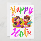 Holi Festival Greeting Feiertagskarte (Vorderseite)
