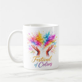 Holi Festival Hands Throwing Kaffeetasse