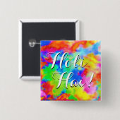HOLI Festival of Colors + Ihre Ideen Button (Vorne & Hinten)