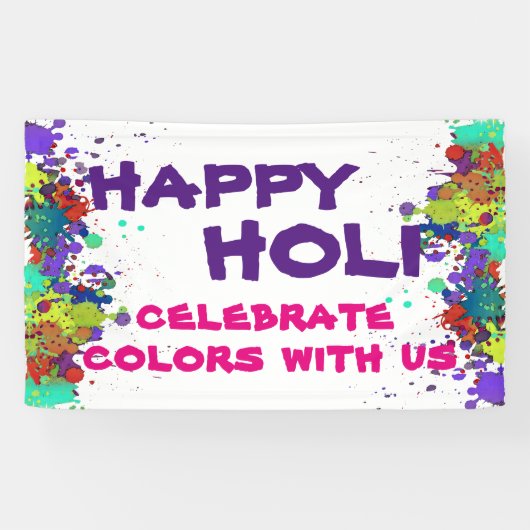 HOLI Festival of Colors - Splash I + Ihre Ideen Banner (Horizontal)