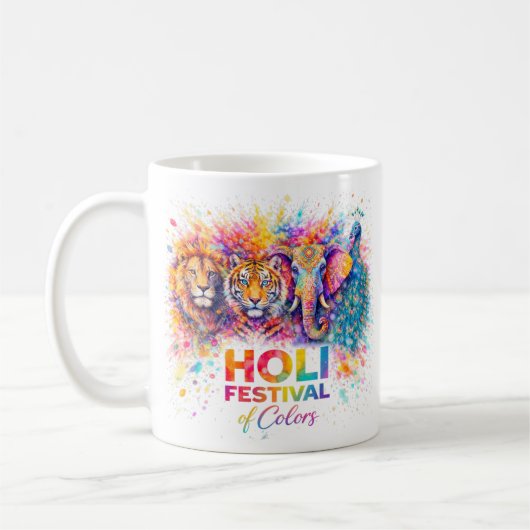 Holi Festival of Colors Wild Kaffeetasse (Links)