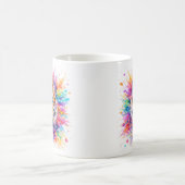 Holi Festival Tiger Watercolor Artistic Mug Kaffeetasse (Mittel)