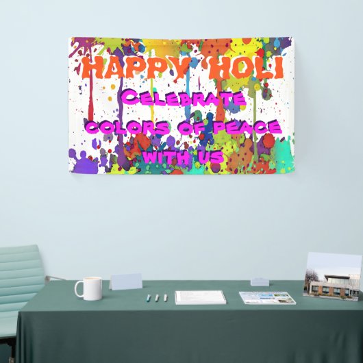 HOLI Festival von Farben - spritzt + Ihre Ideen Banner (Messeveranstaltung)