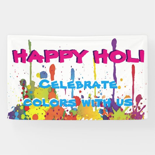 HOLI Festival von Farben - spritzt II + Ihre Ideen Banner (Horizontal)