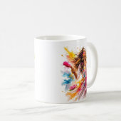 Holi Festival Woman Kaffeetasse (VorderseiteRechts)