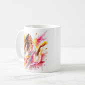 Holi Festival Woman Kaffeetasse (Vorderseite Links)