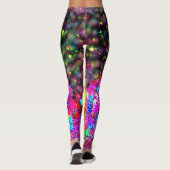 Holi-Feuer mit Farbe und Glitzern Leggings (Rückseite)