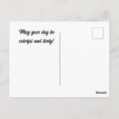 Holi Hai Colorful Powders Postkarte (Rückseite)