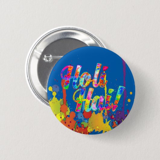 Holi Hai! - Verbreitung der Holi-Botschaft Button (Vorne & Hinten)