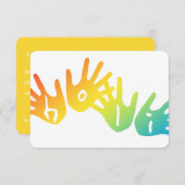 Holi Hände Einladung (Vorne/Hinten)