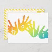 Holi Hände Postkarte (Vorne/Hinten)
